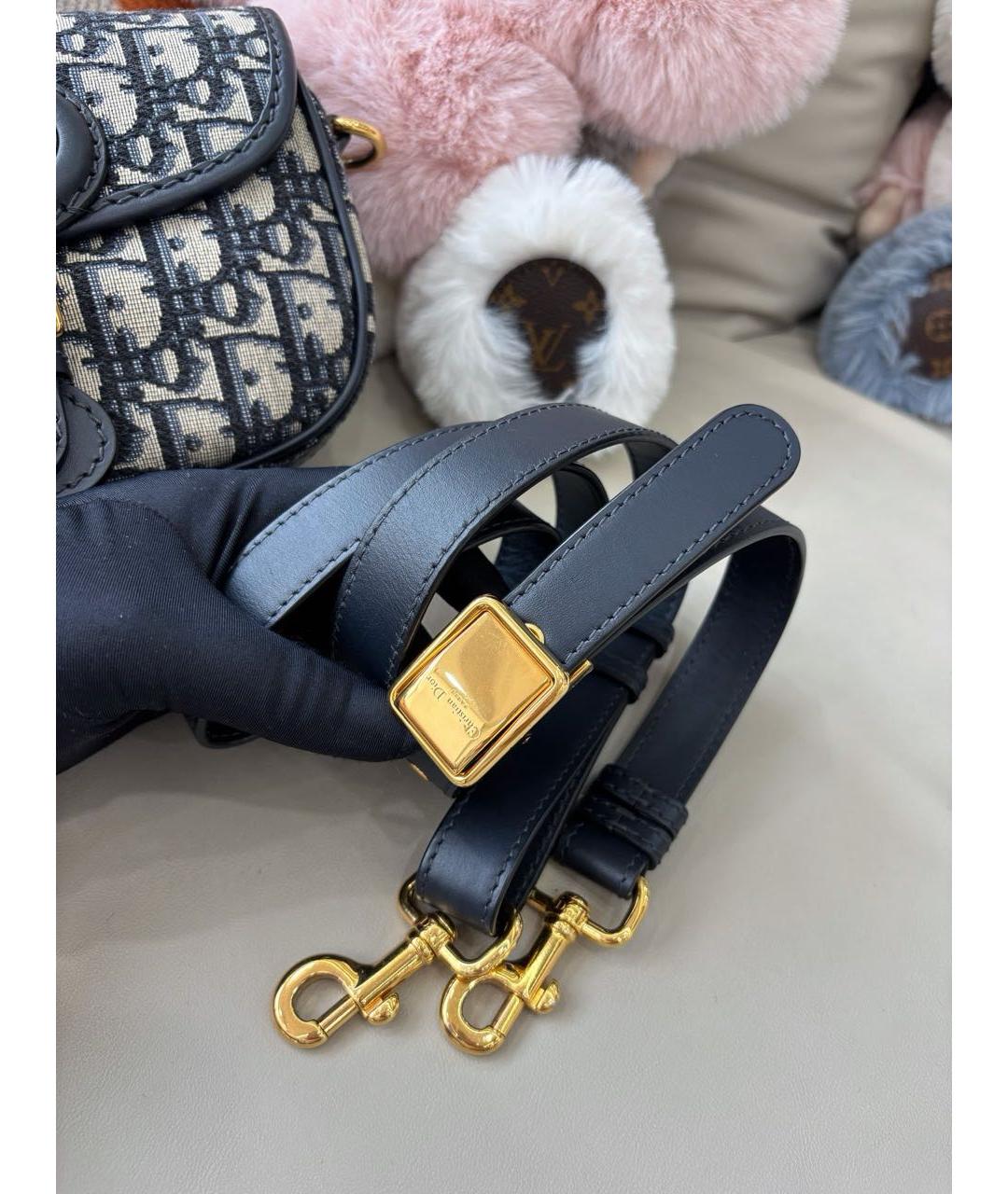 CHRISTIAN DIOR Голубая жаккардовая сумка через плечо, фото 7