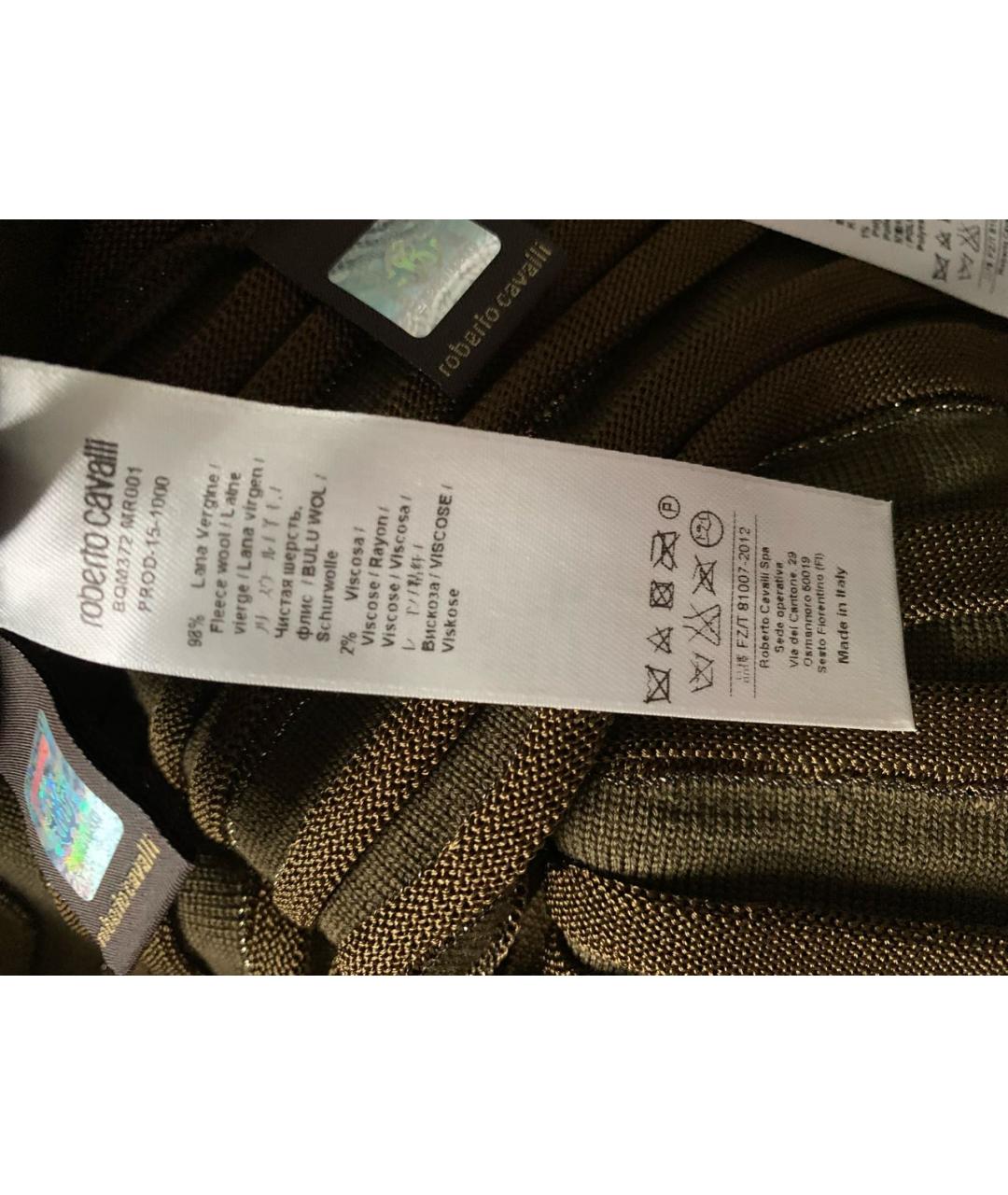 ROBERTO CAVALLI Хаки вискозный костюм с юбками, фото 6