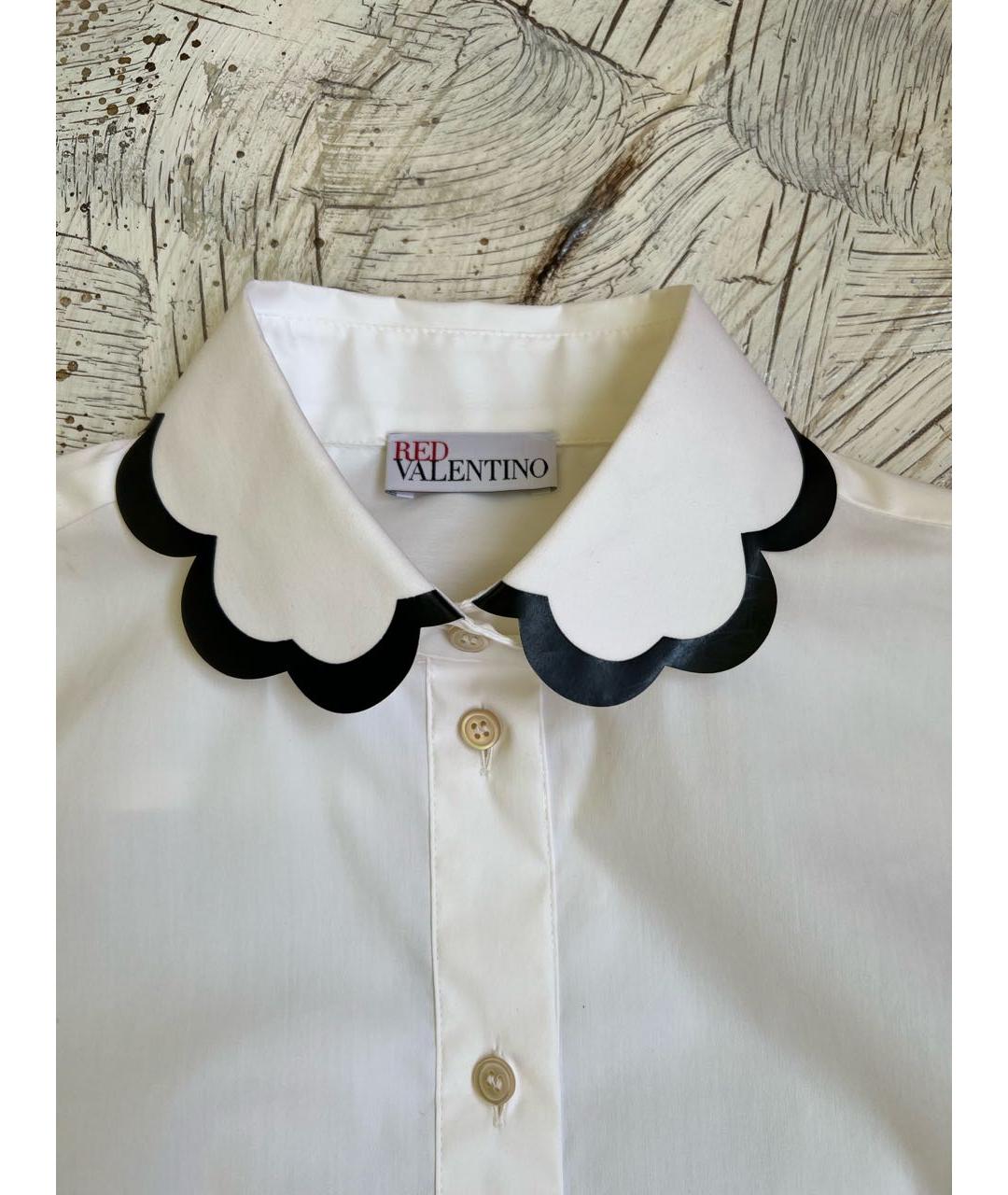 RED VALENTINO Белая хлопковая рубашка, фото 3