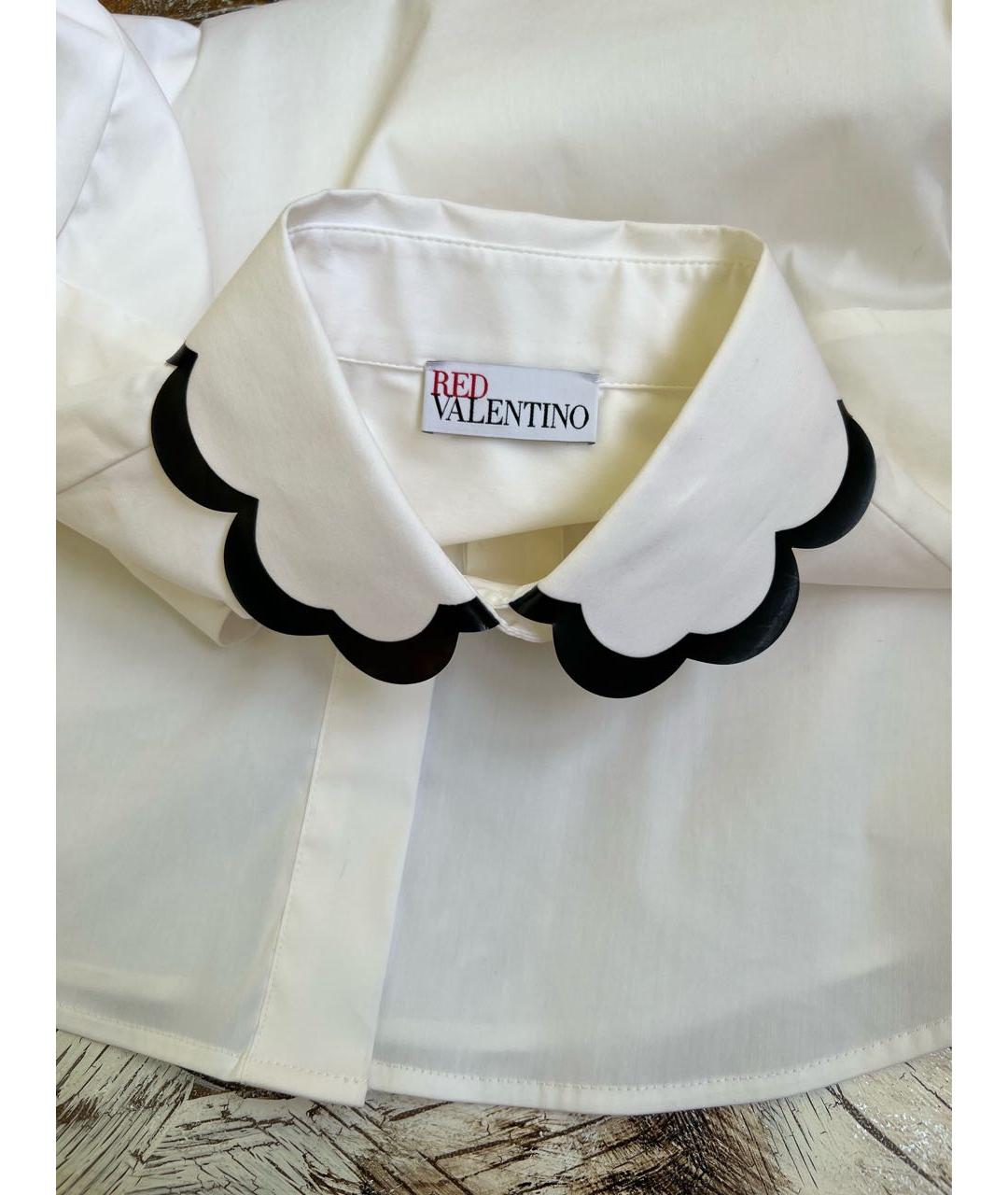RED VALENTINO Белая хлопковая рубашка, фото 4