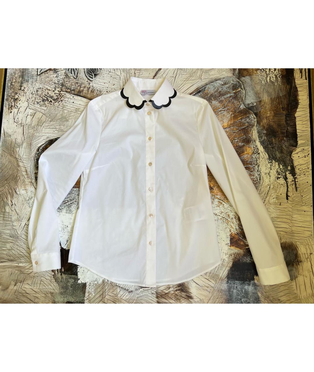RED VALENTINO Белая хлопковая рубашка, фото 7