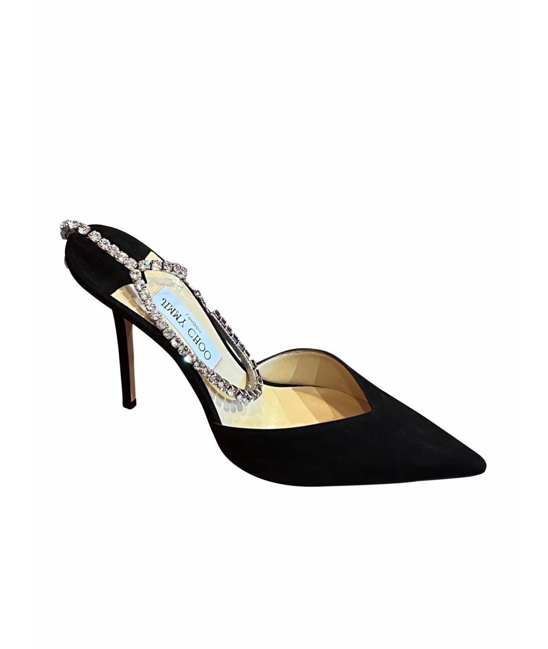 JIMMY CHOO Черные кожаные туфли, фото 1