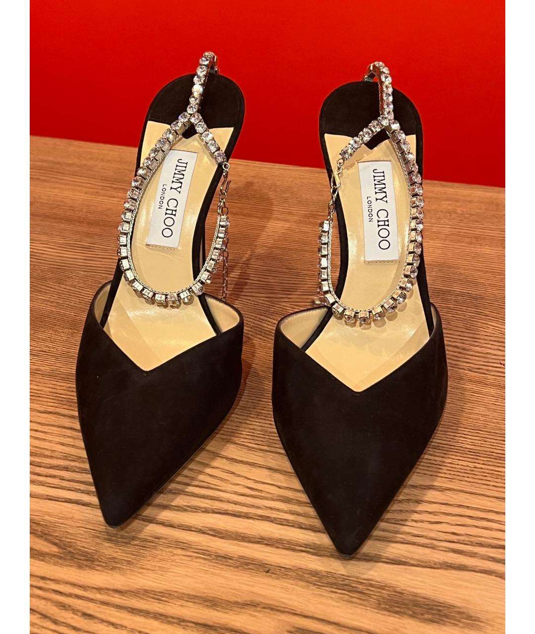 JIMMY CHOO Черные кожаные туфли, фото 5