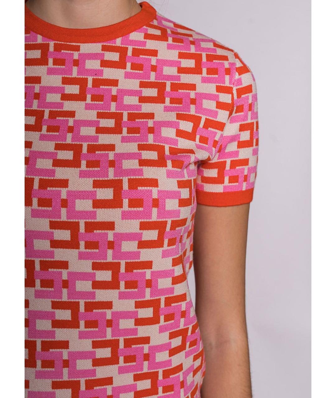 ELISABETTA FRANCHI Розовый вискозный костюм с юбками, фото 4