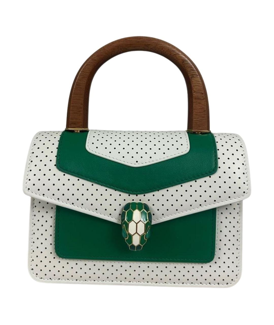 BVLGARI Зеленая кожаная сумка через плечо, фото 1