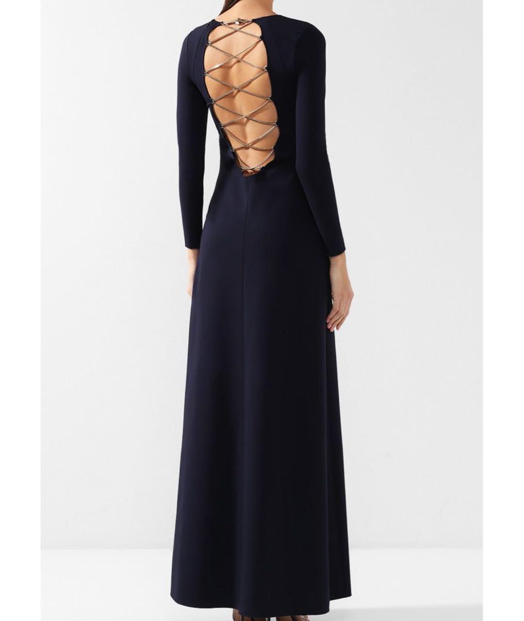 RALPH LAUREN Темно-синее вискозное вечернее платье, фото 2