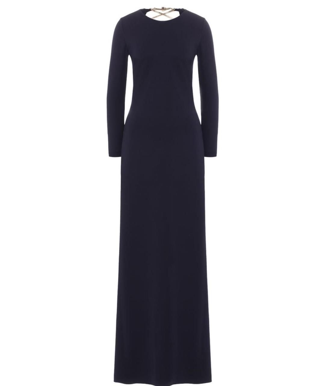 RALPH LAUREN Темно-синее вискозное вечернее платье, фото 1