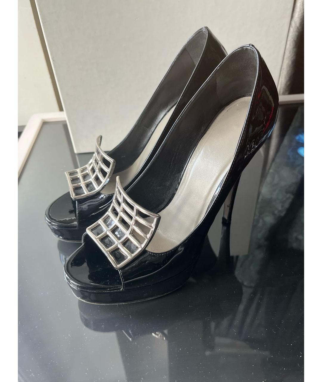 SAINT LAURENT Черные туфли из лакированной кожи, фото 7