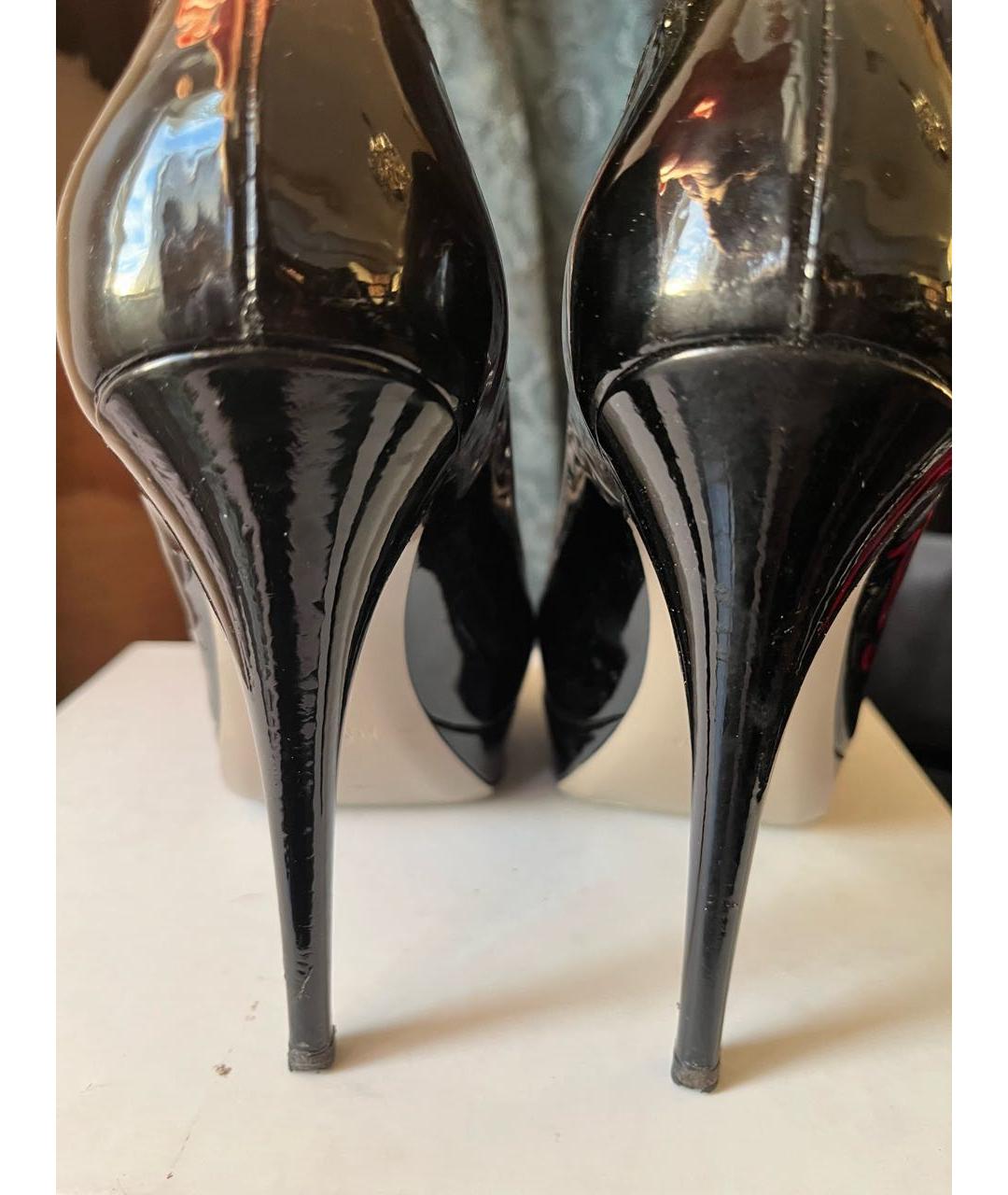 SAINT LAURENT Черные туфли из лакированной кожи, фото 5