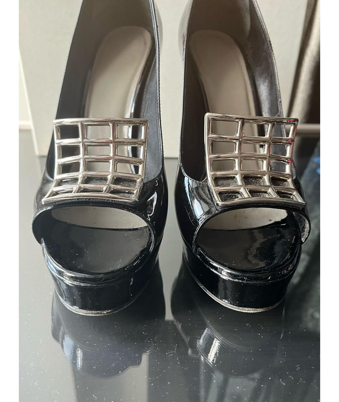 SAINT LAURENT Черные туфли из лакированной кожи, фото 4