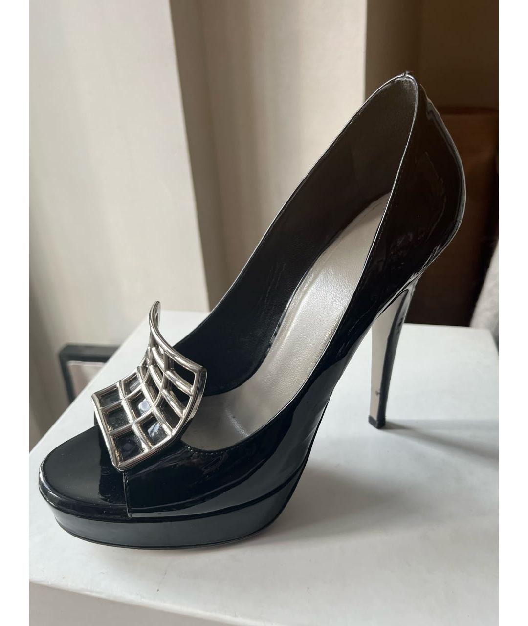 SAINT LAURENT Черные туфли из лакированной кожи, фото 9