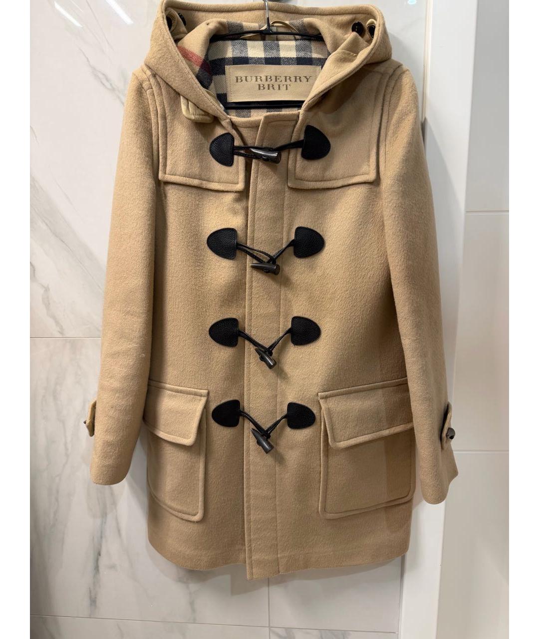 BURBERRY Бежевое шерстяное пальто, фото 7