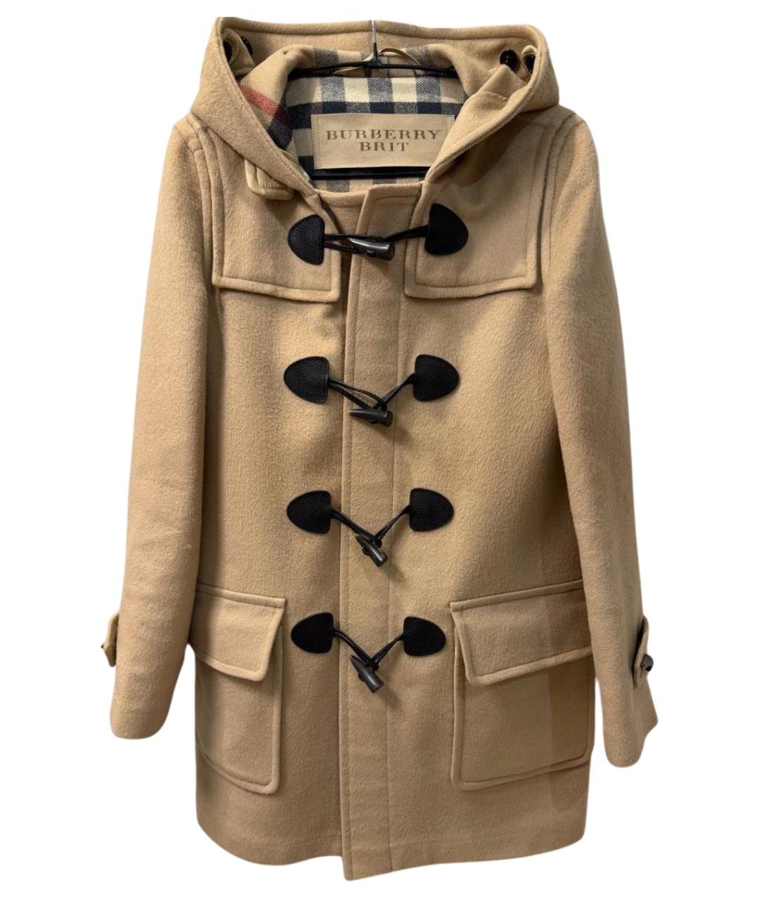 BURBERRY Бежевое шерстяное пальто, фото 1