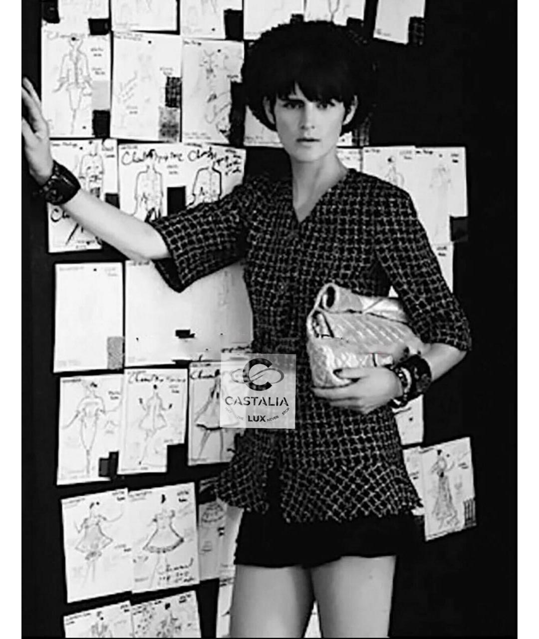 CHANEL Черный твидовый жакет/пиджак, фото 4