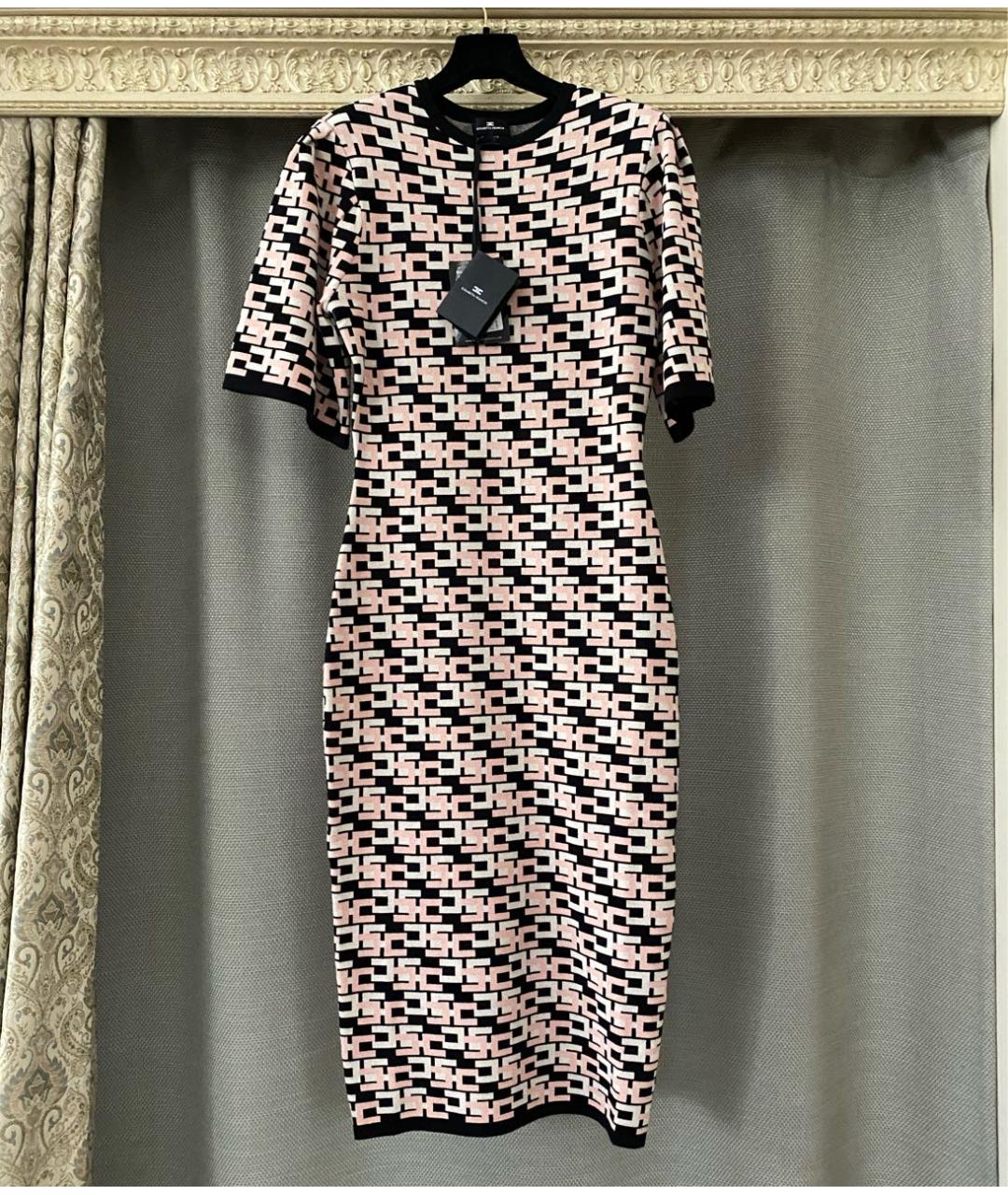 ELISABETTA FRANCHI Мульти вискозное коктейльное платье, фото 7