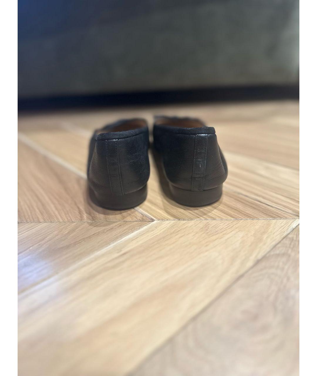 CHANEL Черные кожаные балетки, фото 3