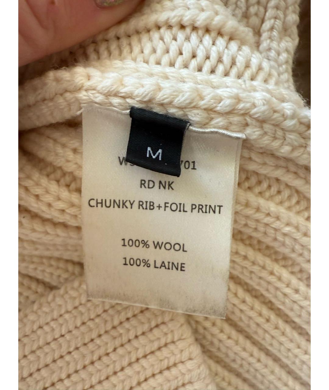 JOSEPH Бежевый шерстяной джемпер / свитер, фото 4