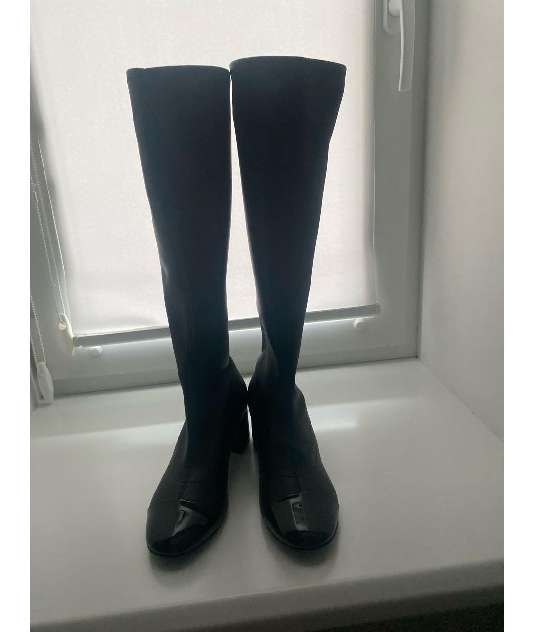 CASADEI Черные текстильные сапоги, фото 2