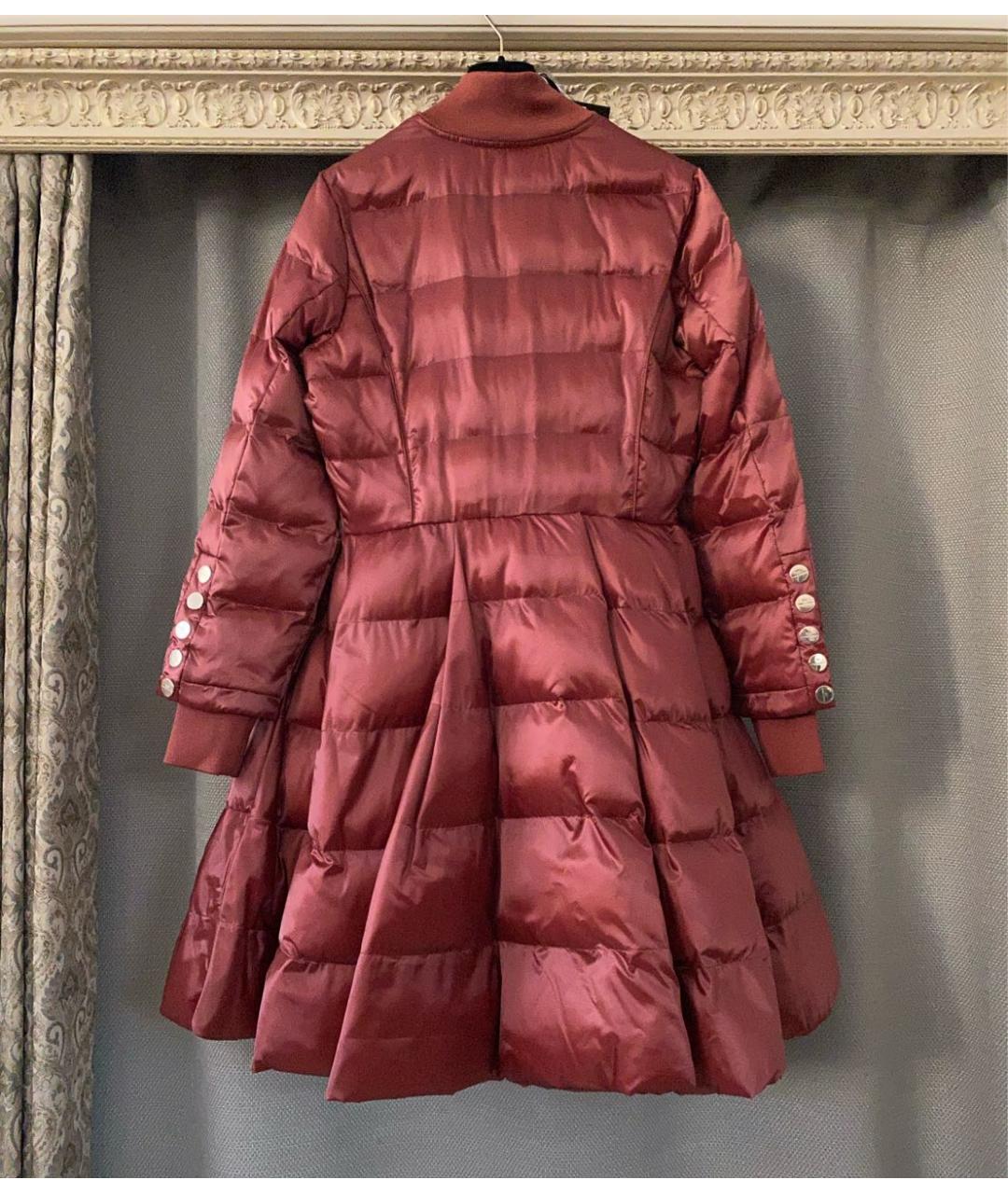 ELISABETTA FRANCHI Коралловый полиамидовый пуховик, фото 4