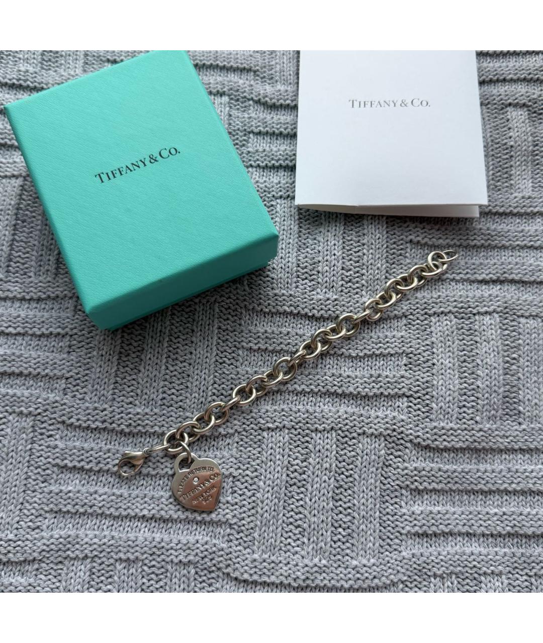 TIFFANY&CO Серебрянный серебряный браслет, фото 6