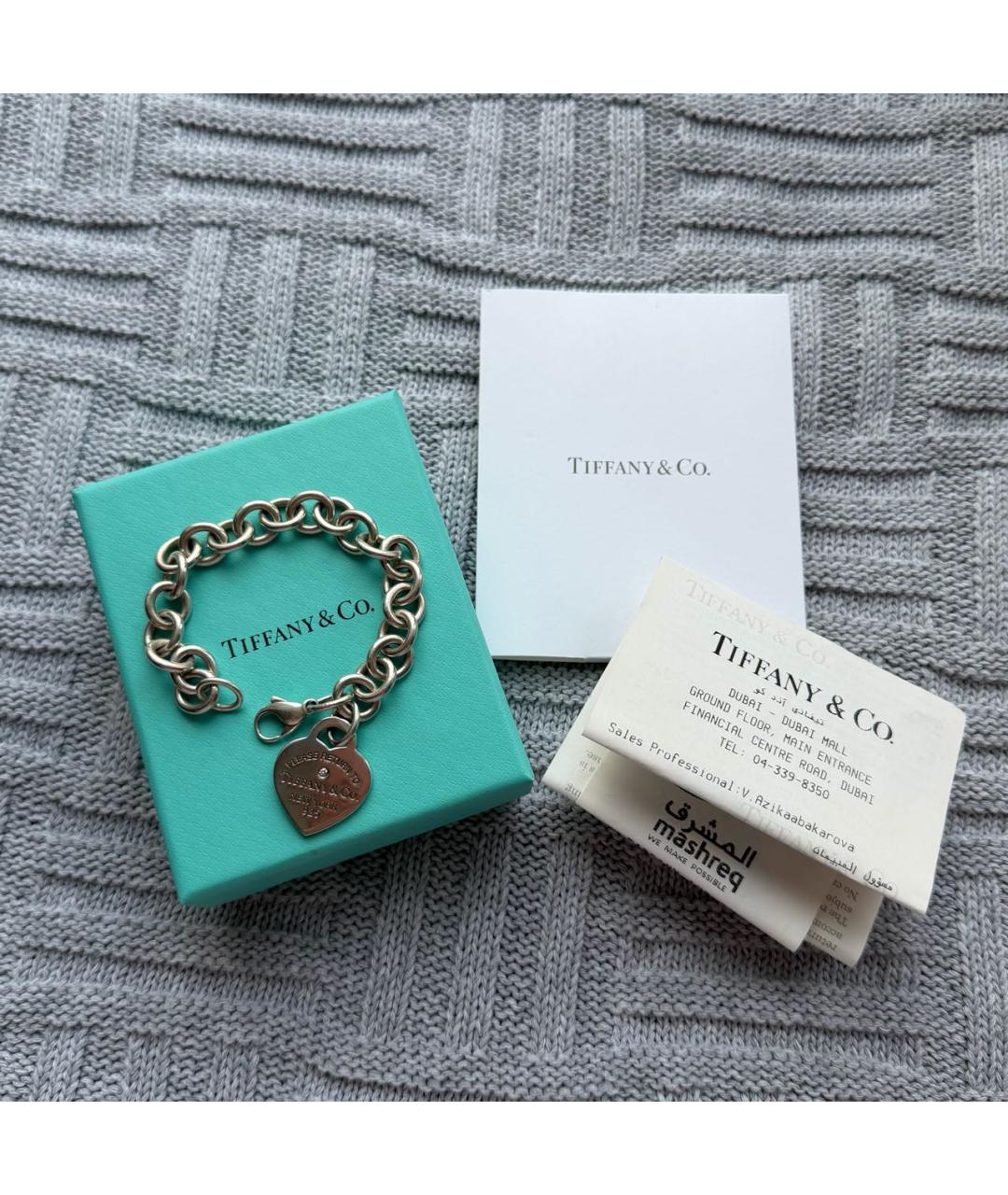 TIFFANY&CO Серебрянный серебряный браслет, фото 2
