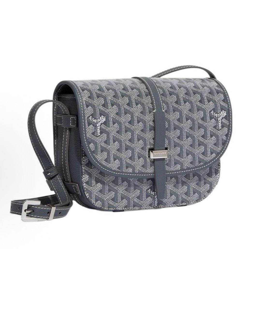 GOYARD Антрацитовая кожаная сумка на плечо, фото 3