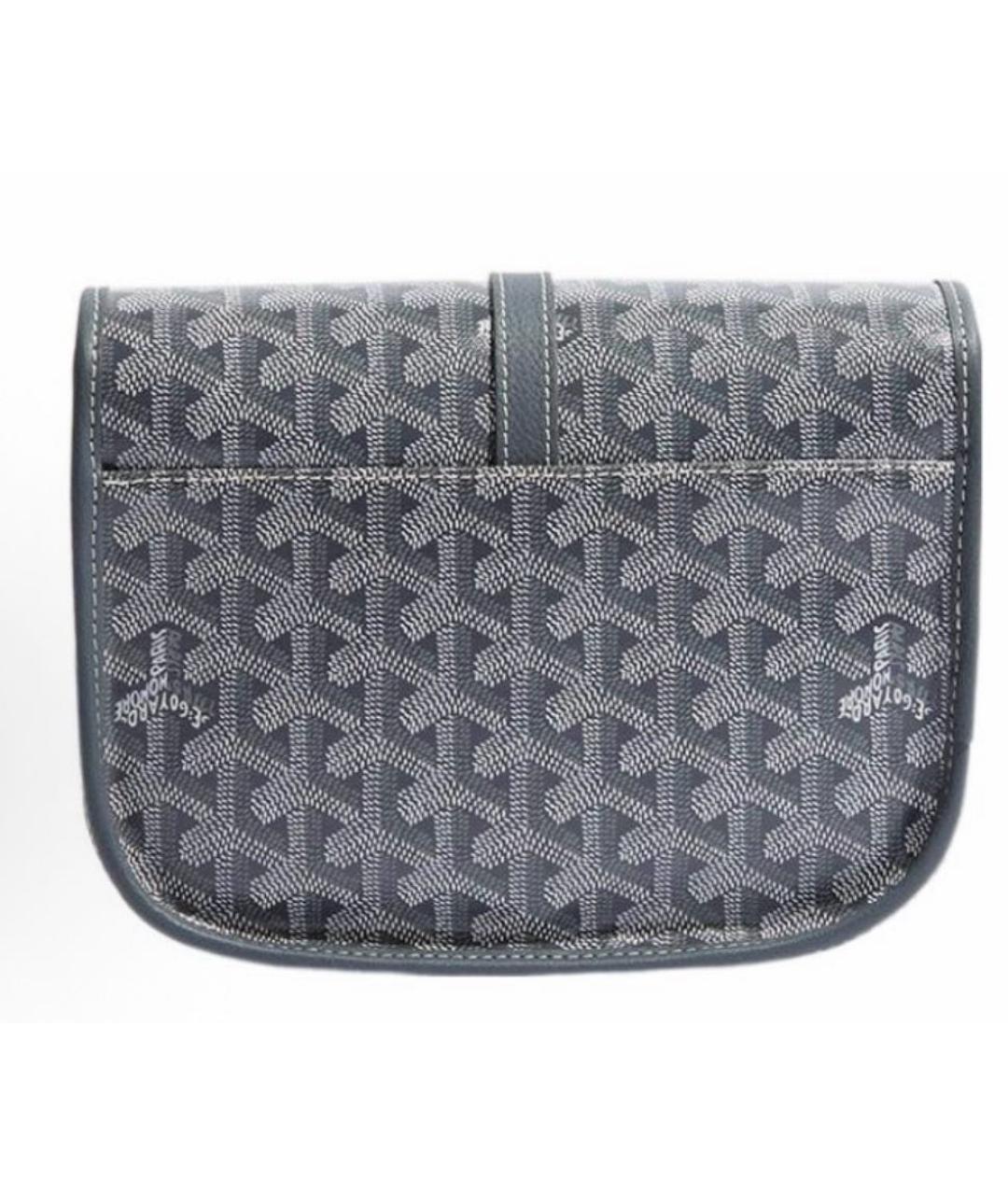 GOYARD Антрацитовая кожаная сумка на плечо, фото 2