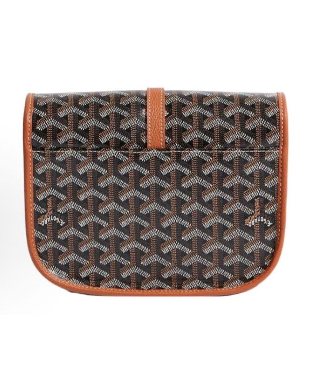 GOYARD Коричневая кожаная сумка на плечо, фото 2