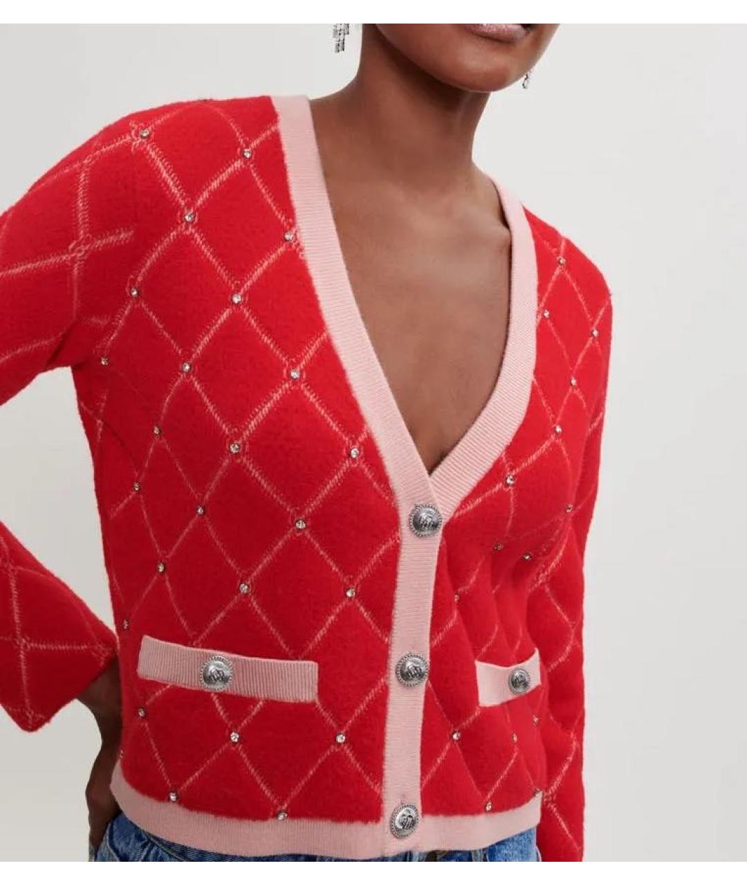 MAJE Красный вискозный кардиган, фото 2