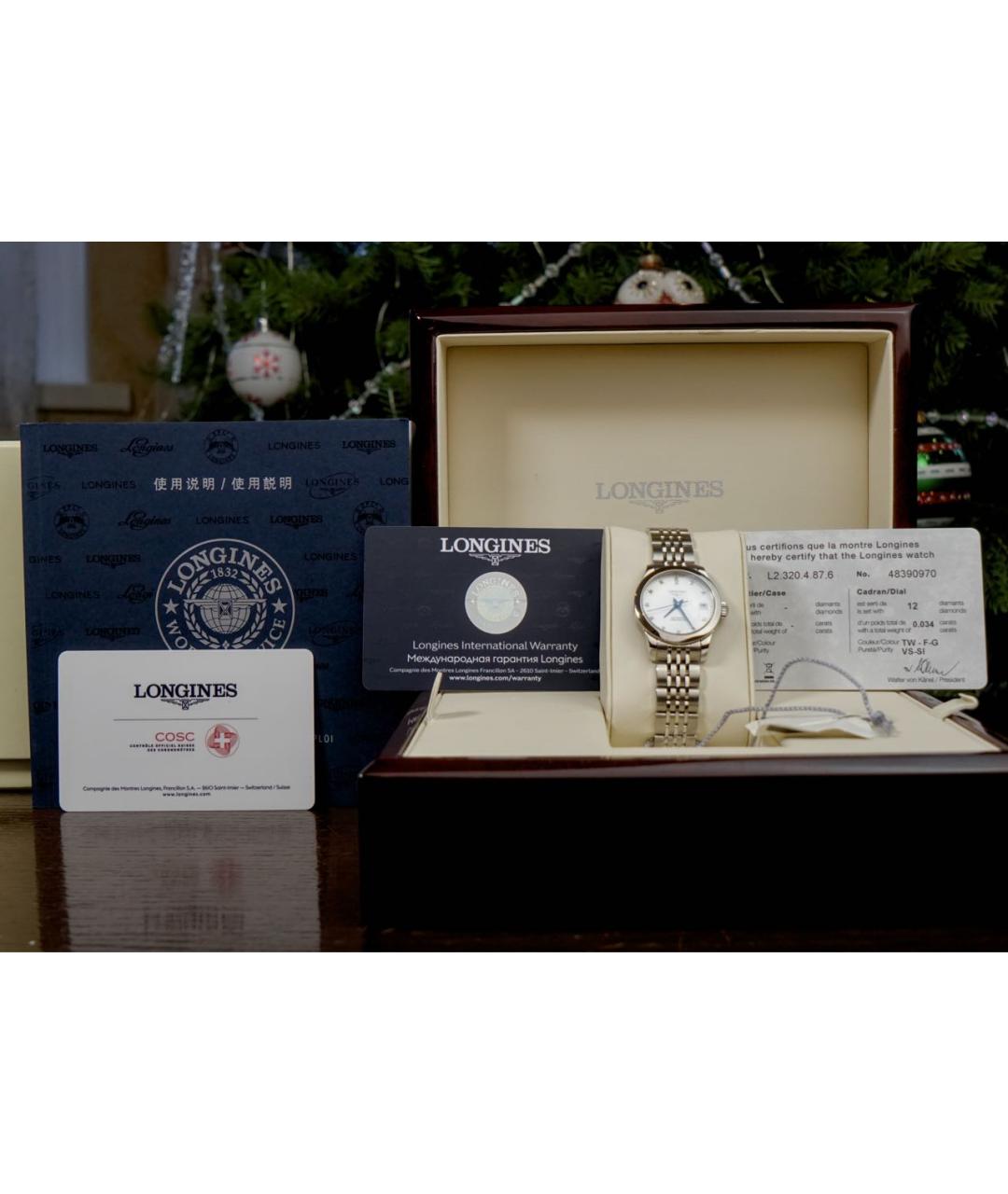 LONGINES Серебряные металлические часы, фото 2