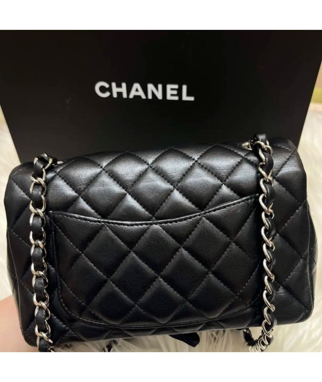 CHANEL Черная кожаная сумка через плечо, фото 2