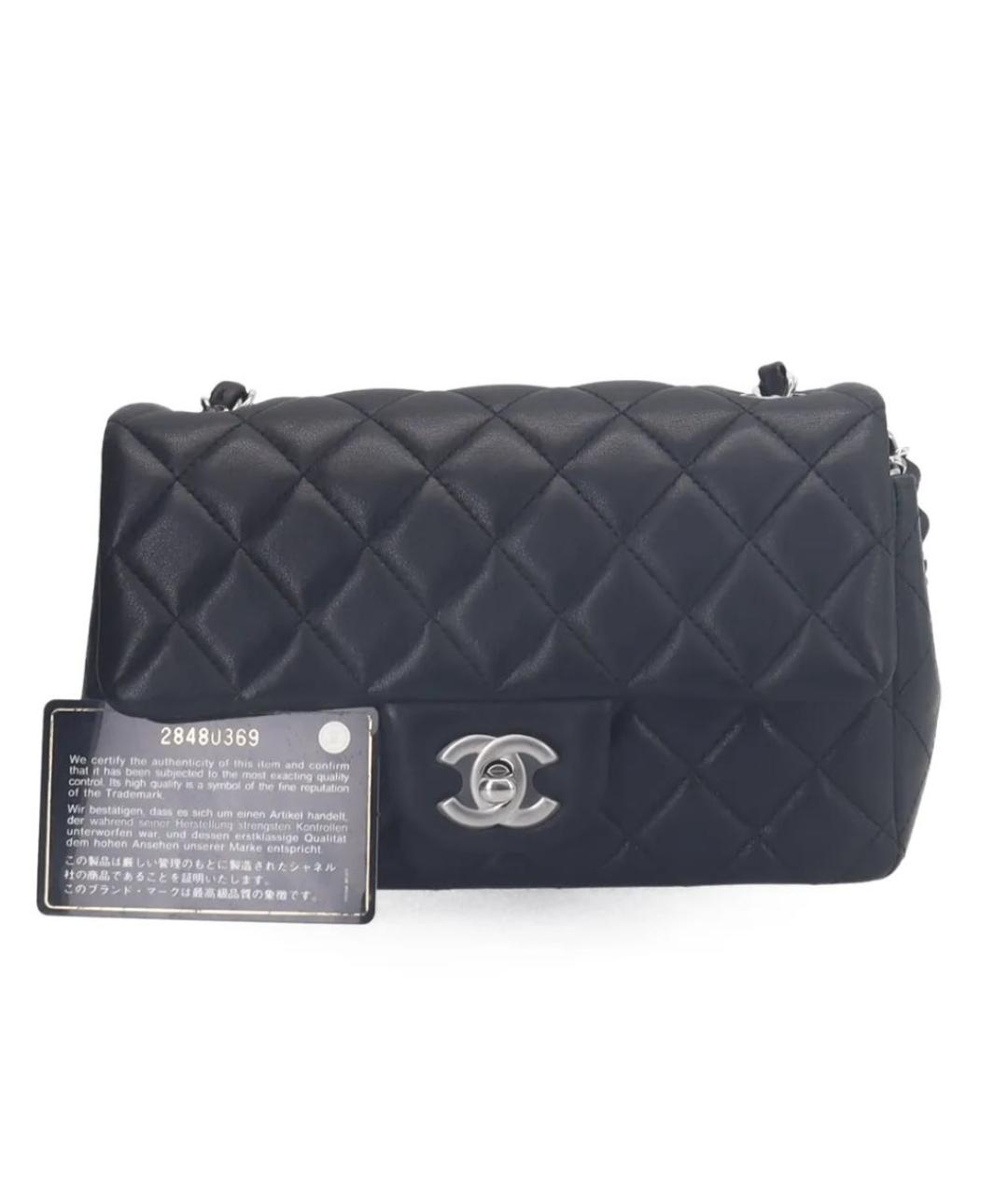 CHANEL Черная кожаная сумка через плечо, фото 4