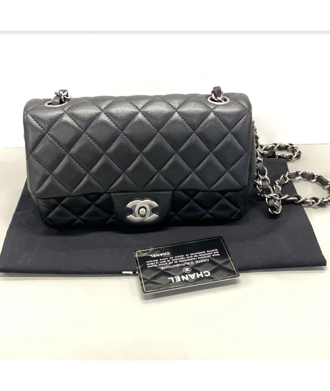 CHANEL Черная кожаная сумка через плечо, фото 5