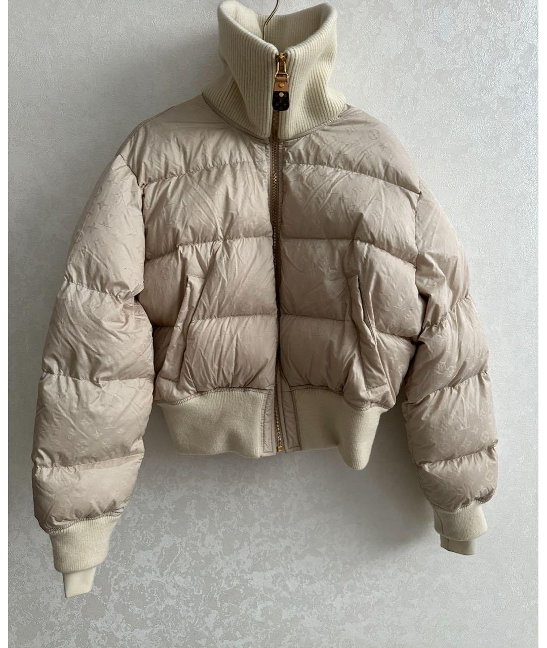 LOUIS VUITTON Бежевый полиамидовый пуховик, фото 2