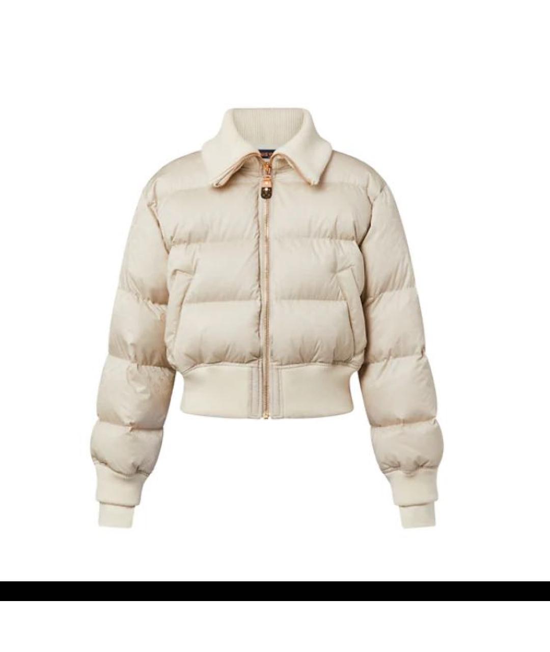 LOUIS VUITTON Бежевый полиамидовый пуховик, фото 7