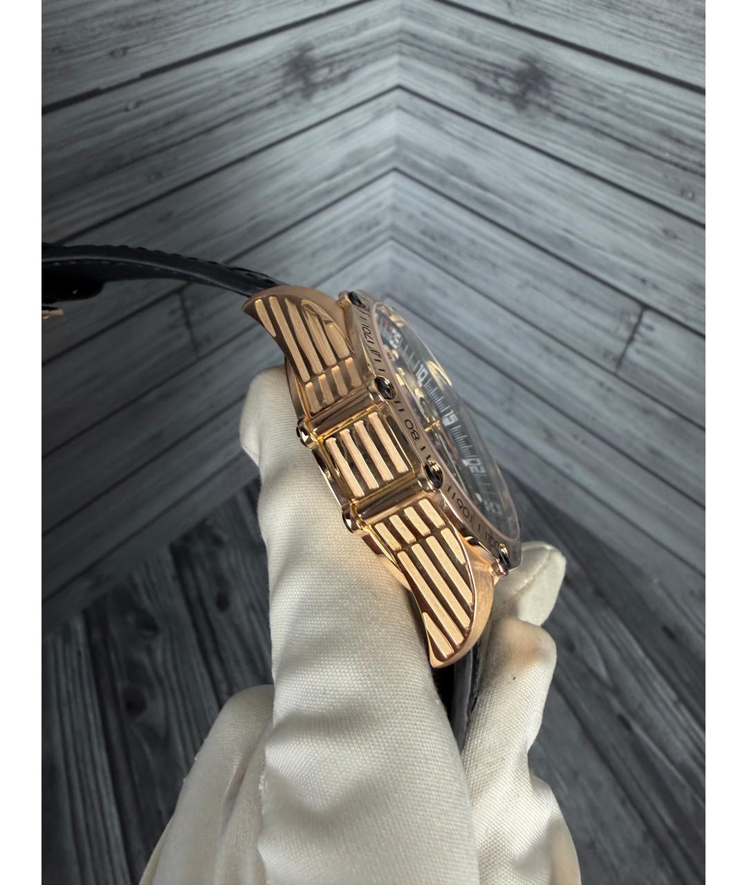 CHOPARD Черные часы из розового золота, фото 5