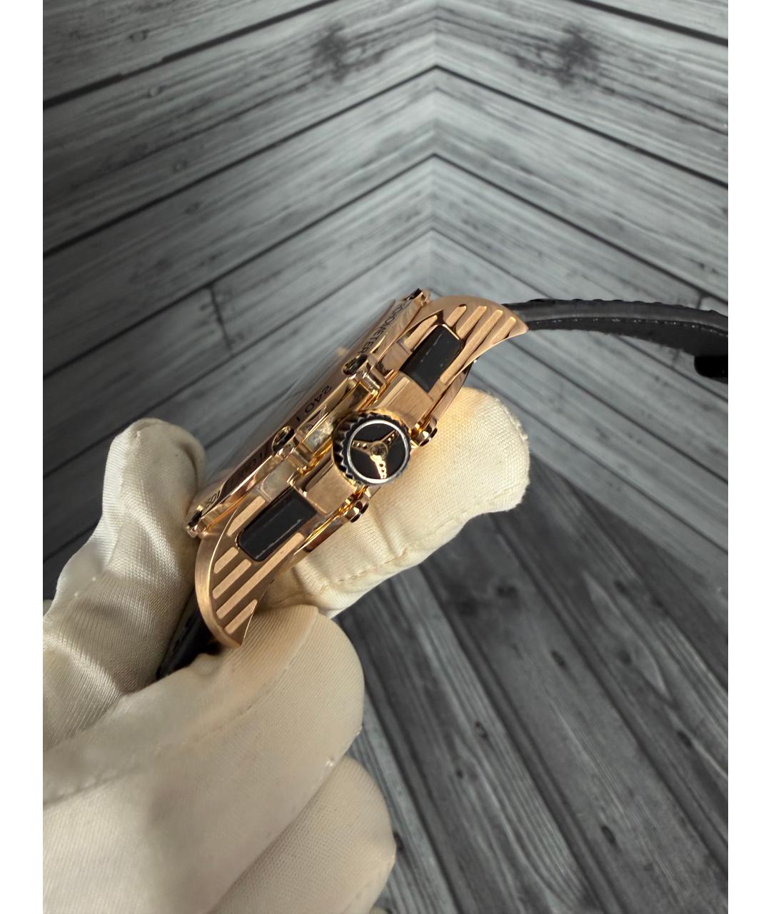 CHOPARD Черные часы из розового золота, фото 4