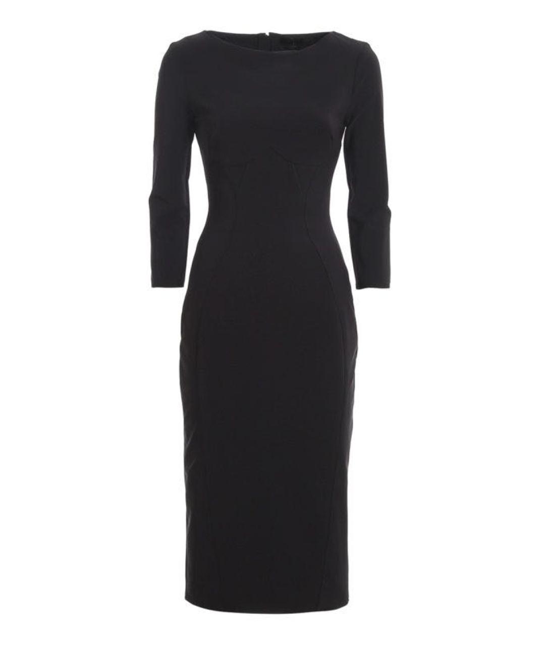 ELISABETTA FRANCHI Черное полиэстеровое вечернее платье, фото 1