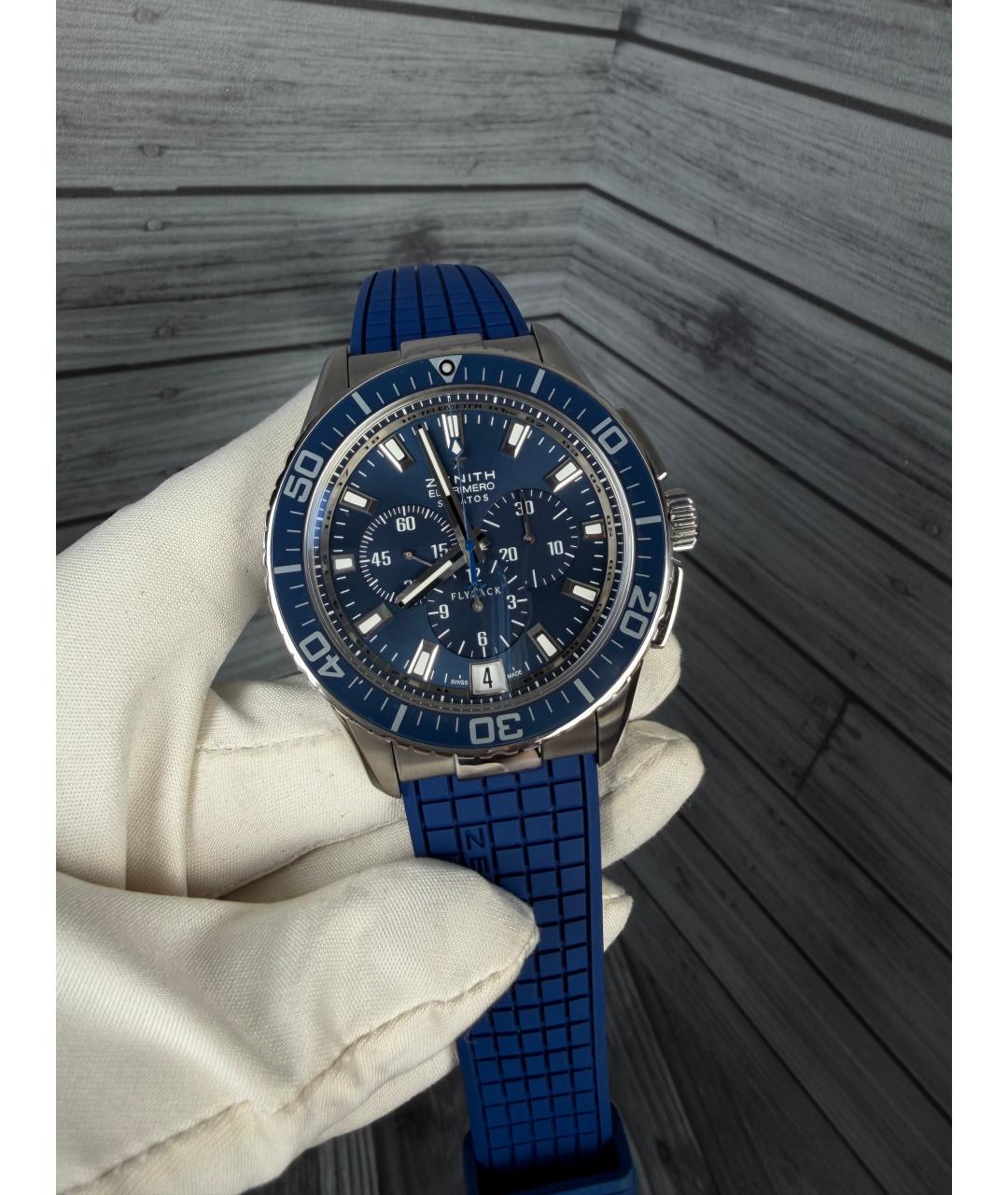 ZENITH Темно-синие часы, фото 3