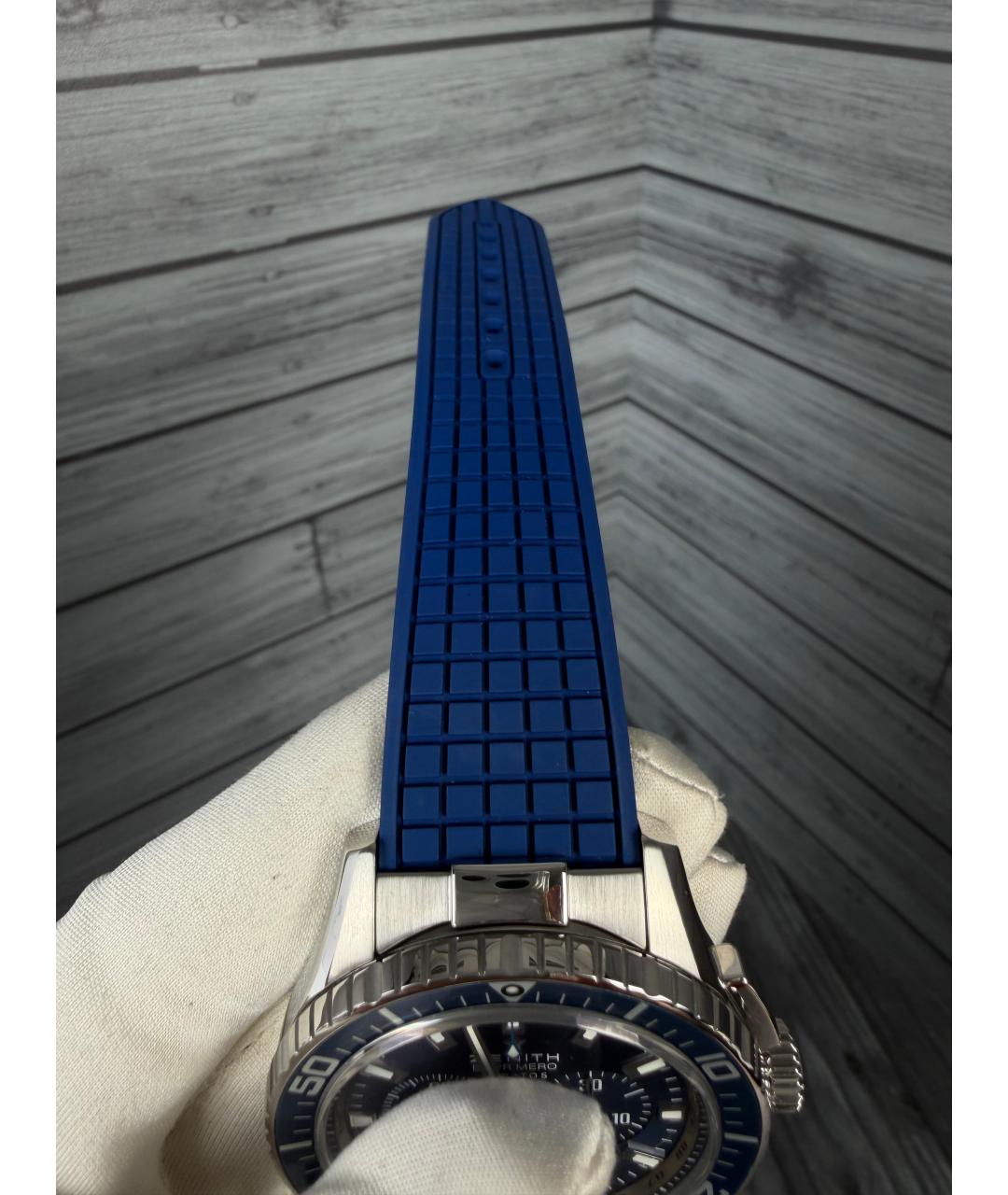 ZENITH Темно-синие часы, фото 8