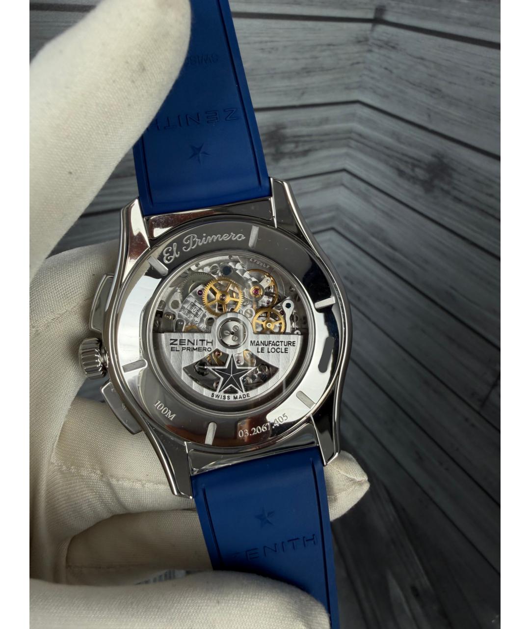 ZENITH Темно-синие часы, фото 9