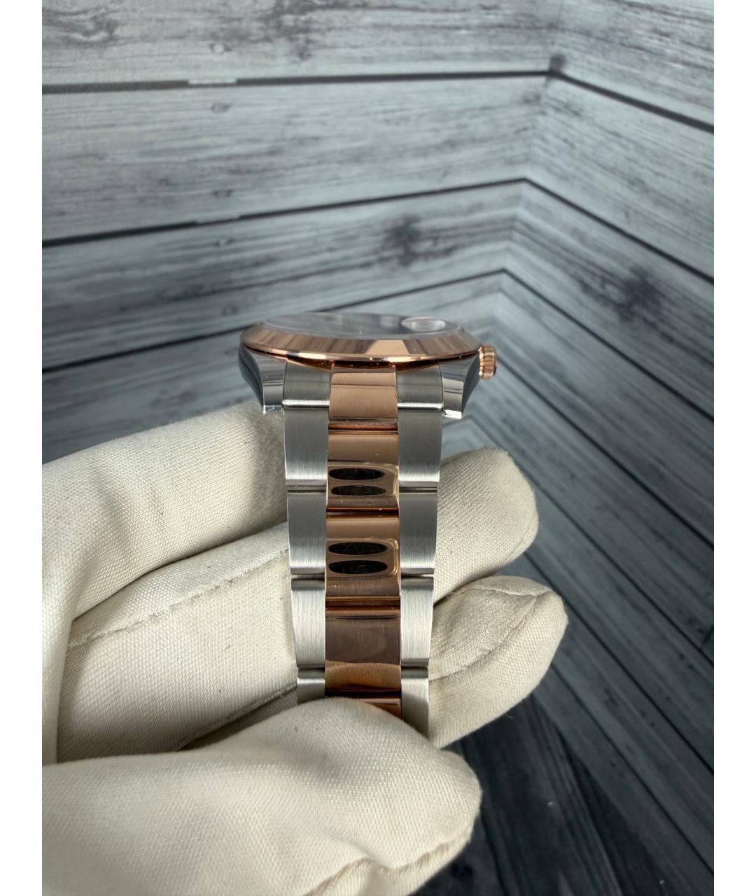 ROLEX Серые часы из розового золота, фото 6