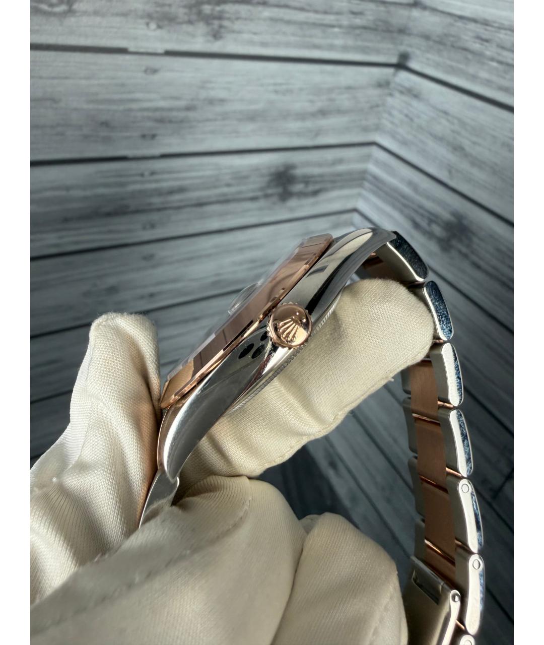 ROLEX Серые часы из розового золота, фото 4
