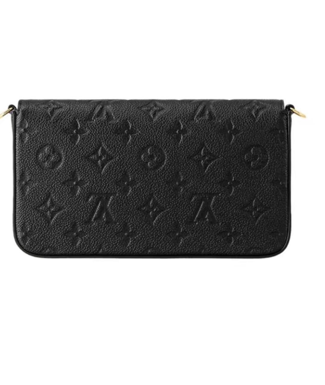 LOUIS VUITTON Черная кожаная сумка через плечо, фото 2