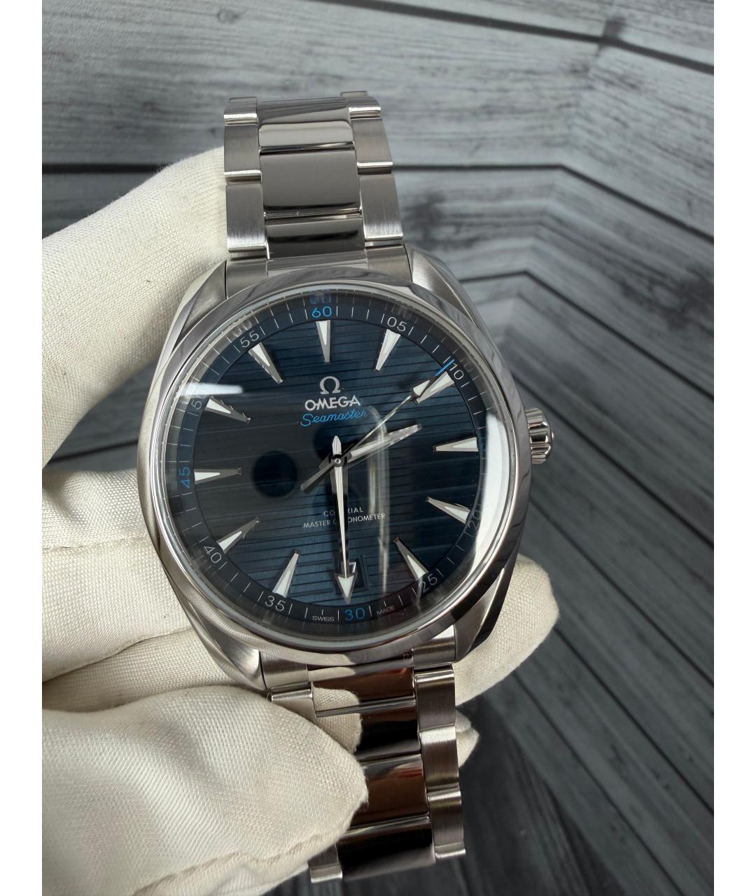 OMEGA Темно-синие часы, фото 3