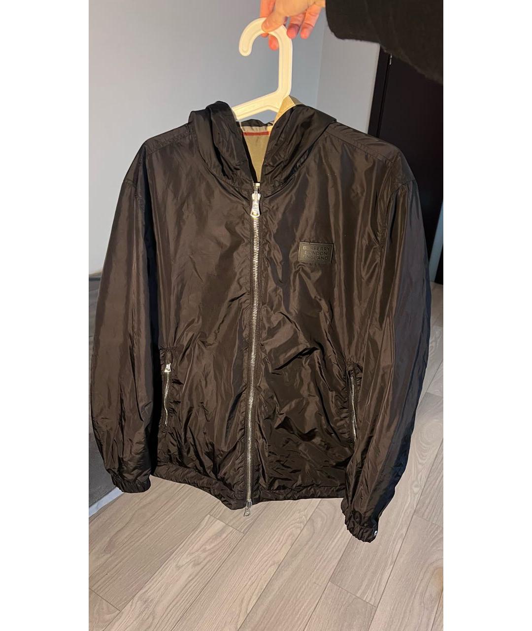 BURBERRY Черная синтетическая куртка, фото 4