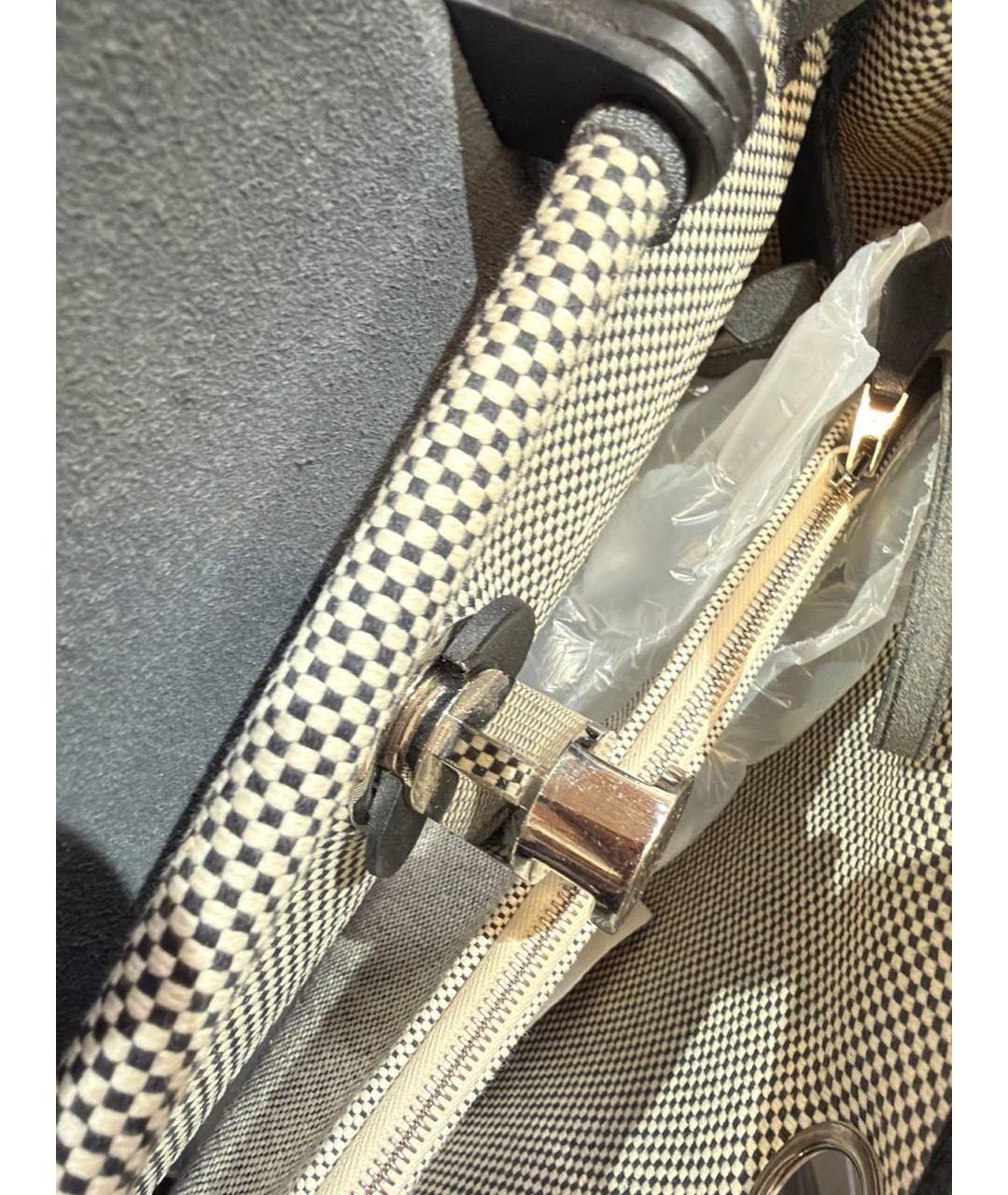 HERMES Черная тканевая сумка через плечо, фото 5