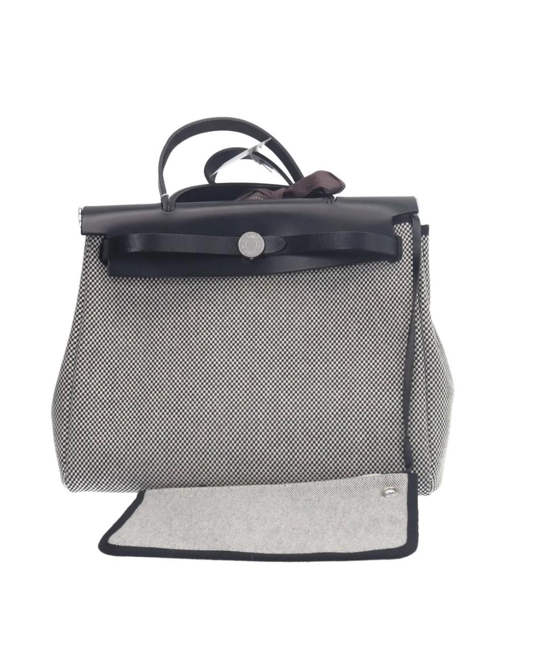 HERMES Черная тканевая сумка через плечо, фото 2