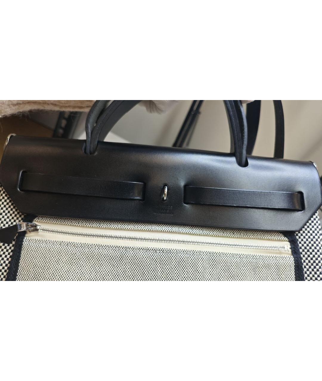 HERMES Черная тканевая сумка через плечо, фото 7