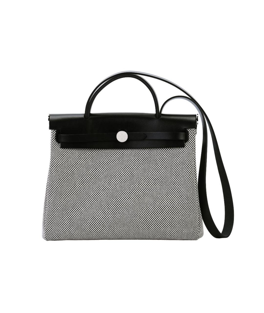 HERMES Черная тканевая сумка через плечо, фото 5